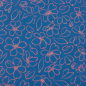 Preview: Viskose-Webware Blumenkontur Petrol-Pink